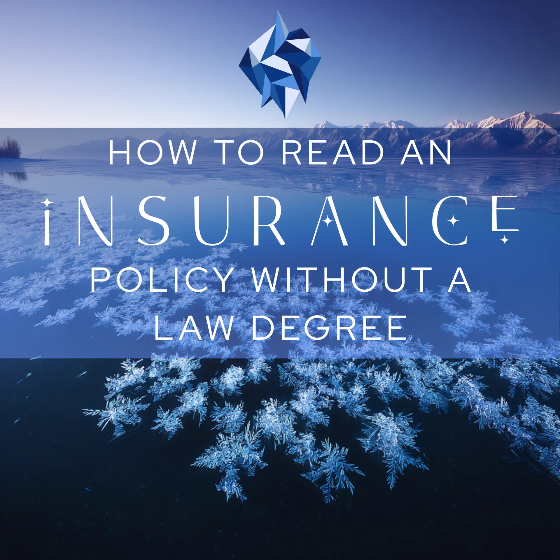 Illustration representing how to read an insurance policy by revealing hidden risks beneath the surface